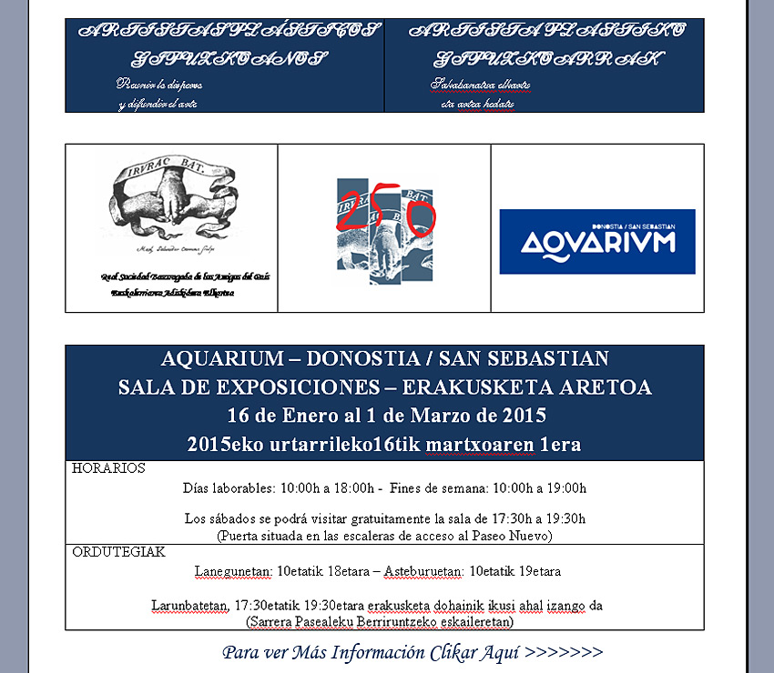 Exposici�n Aquarium 2015