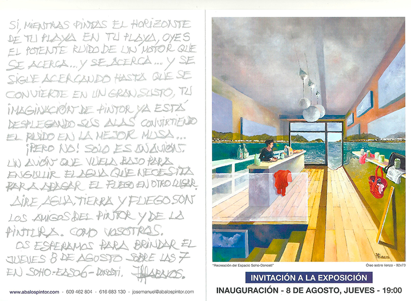 Exposición en Soho-Donosti desde el 08 de Agosto de 2019